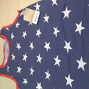 There Abouts tank top stars in Boys 10/12 60% Cotton 40% Polyester Blue & White
